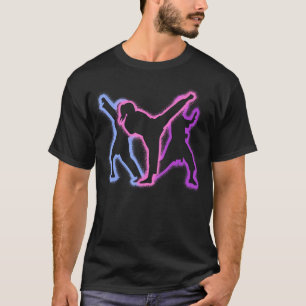 Karate Girl Martial Arts Silhouettes Women Girls T-Shirt