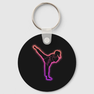 Karate Girl Martial Arts Women Girls Taekwondo Key Ring