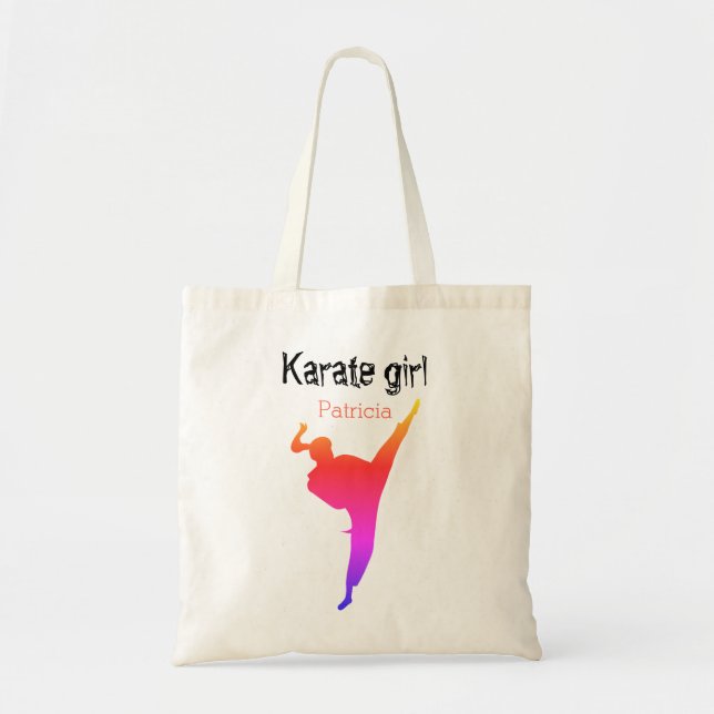 Karate Girl Personalized Tote Bag | Martial Arts (Front)