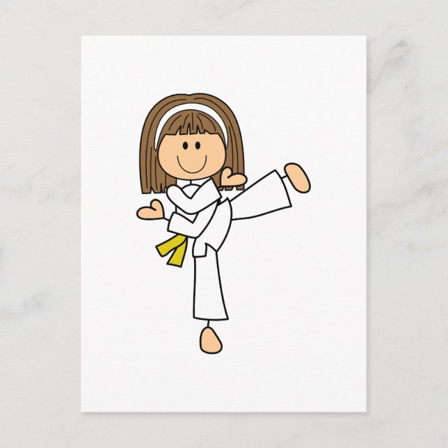KARATE GIRL POSTCARD (Front)
