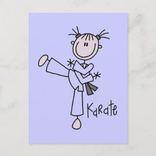 Karate Girl Tshirts and Gifts Postcard