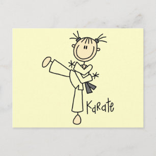 Karate Girl Tshirts and Gifts Postcard