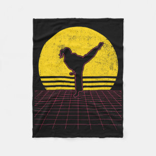Karate Girl Vintage Fleece Blanket