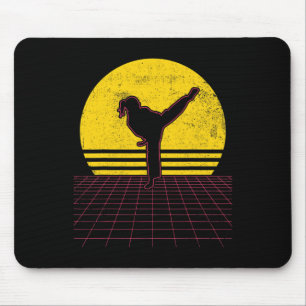 Karate Girl Vintage Mouse Mat
