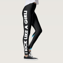 Karate Girls - Black Motto Leggings
