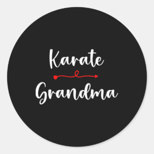 Karate Grandma For Karate Sport Lover Mothers Day Classic Round Sticker