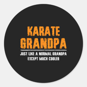 Karate Grandpa Father's Day - Grandpa Men's Classic Round Sticker