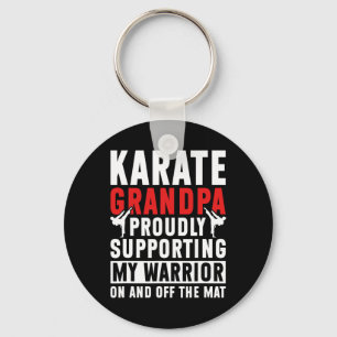 Karate Grandpa Supporting My Warrior Karate Grandf Key Ring