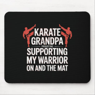 Karate Grandpa Supporting My Warrior Karate Grandf Mouse Mat