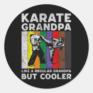 Karate Grandpa Vintage Taekwondo Karate Classic Round Sticker