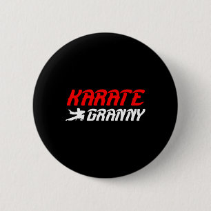 Karate Granny Proud Karate Granny Grandma 6 Cm Round Badge