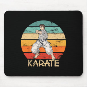 Karate Grunge Design Karate Fighter Makes Punch In Mouse Mat