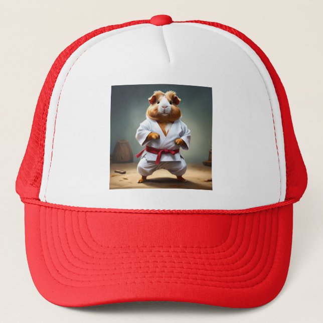 Karate Guinea Pig,  Trucker Hat (Front)