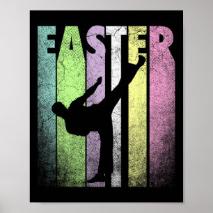 Karate Happy Easter Funny Spring Fun Holiday Poster
