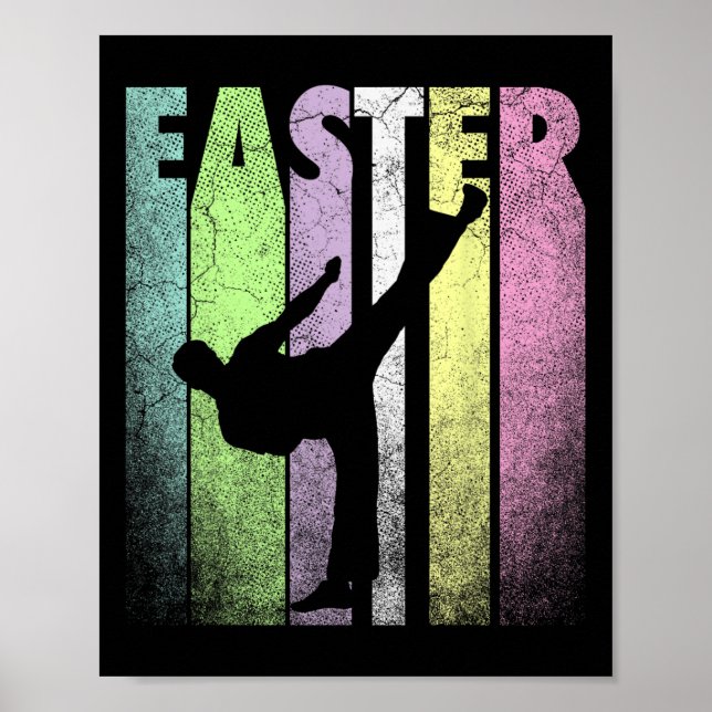 Karate Happy Easter Funny Spring Fun Holiday  Poster (Front)