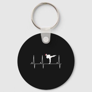 Karate Heart Beat Christmas Pajama Martial Arts Mm Key Ring