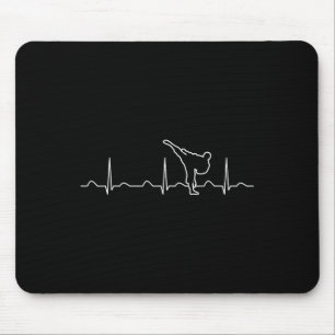 Karate Heartbeat Shirt Funny Cute Karateka Martial Mouse Mat