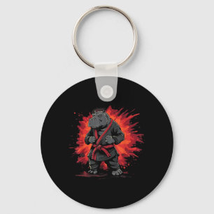 Karate Hippo Animal MMA Taekwondo Martial Arts Key Ring