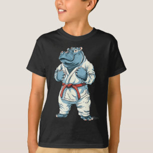 Karate Hippo Animal MMA Taekwondo Martial Arts T-Shirt