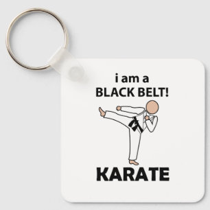 Karate I am A Black Belt Karate Key Ring