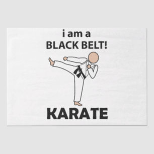 Karate I am A Black Belt Karate Tissue Paper