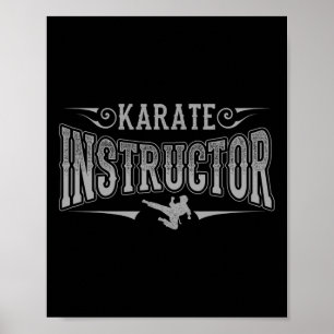 Karate Instructor Black Belt Japanese Martial Arts Poster