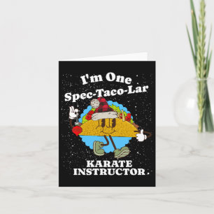 Karate Instructor Christmas Funny Taco Pun Quote  Card