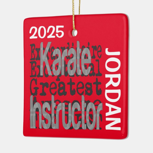 Karate Instructor Extraordinaire CUSTOM Ceramic Ornament (Left)