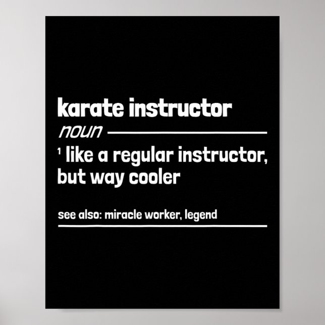 Karate Instructor Like A Regular Instructor But Wa Poster (Front)
