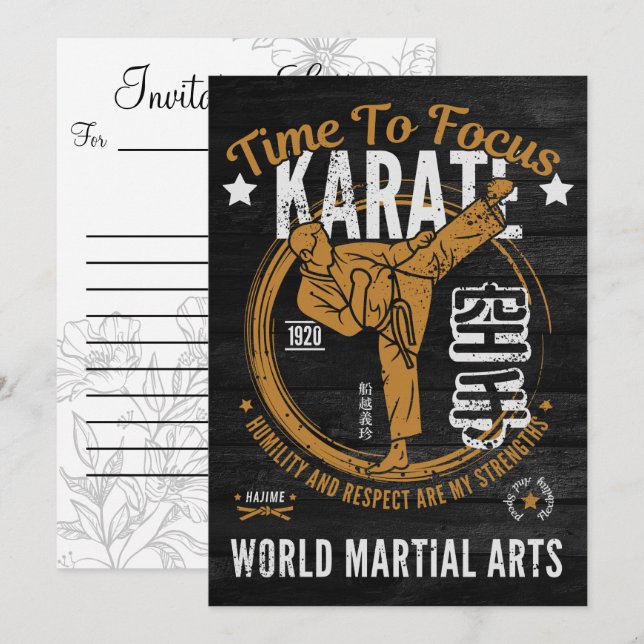 Karate Invitation Letter (Front/Back)