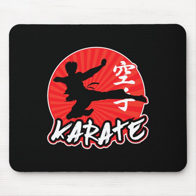 Karate Jumping Side Kick Japanese  Mouse Mat (Front)