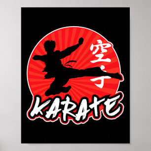 Karate Jumping Side Kick Japanese  Poster