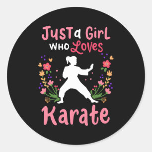 Karate Just A Who Loves Karate Classic Round Sticker