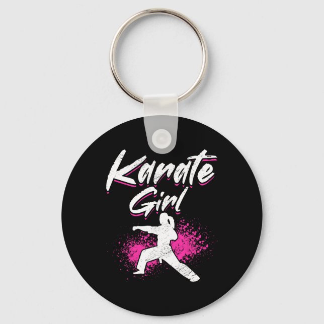 Karate Karate Girl  Key Ring (Front)