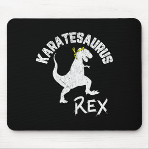 Karate Karatesaurus Rex Dinosaur Funny Martial Art Mouse Mat