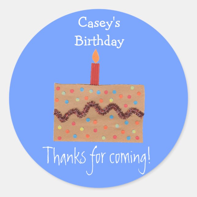 Karate Kat Graphics birthday favour label (Front)