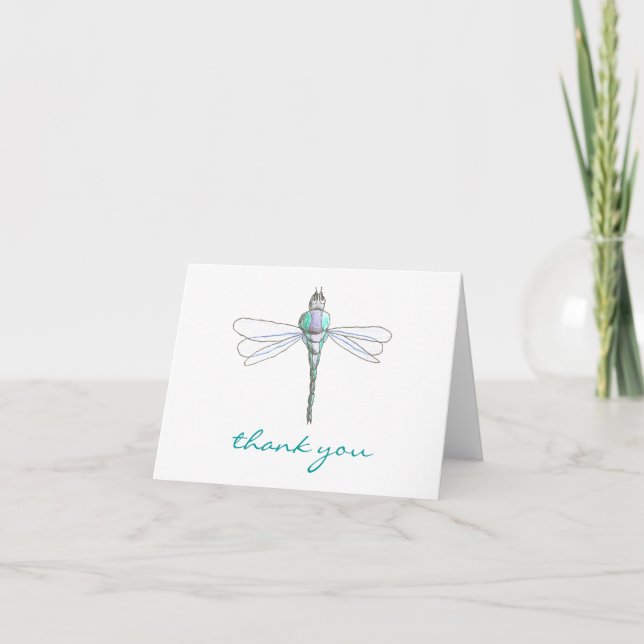 Karate Kat Graphics dragonfly thank-you Thank You Card (Front)