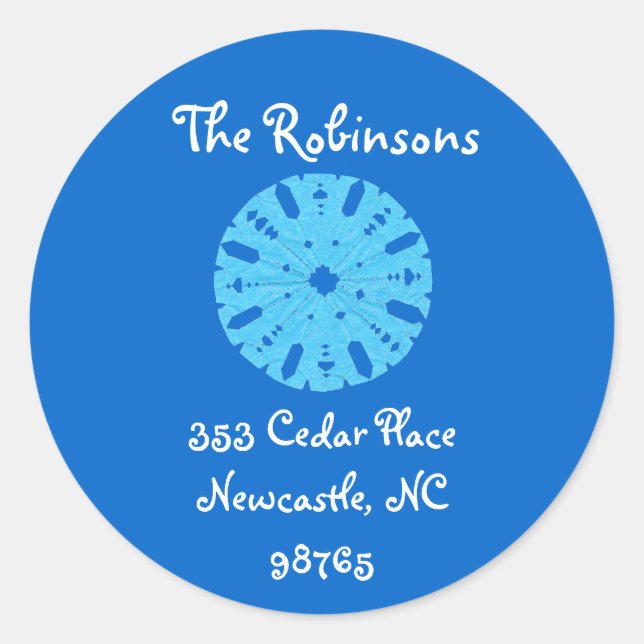Karate Kat holiday return address Classic Round Sticker (Front)