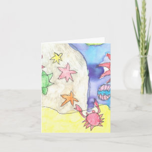 Karate Kat ocean scene Card