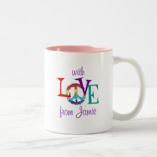 Karate Kat peace-and-love mug