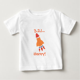 Karate Kat rocket shirt--to personalise Baby T-Shirt