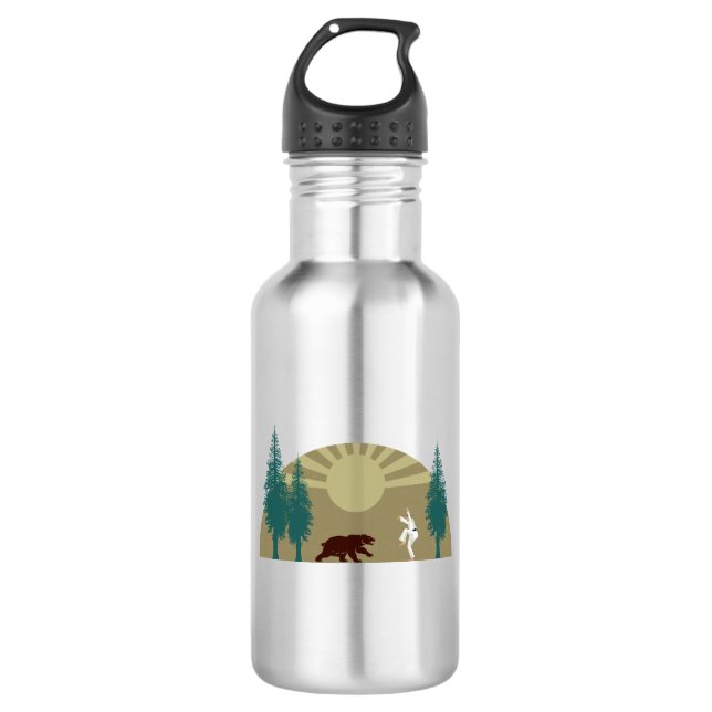 Karate Kick Bear 532 Ml Water Bottle (Front)