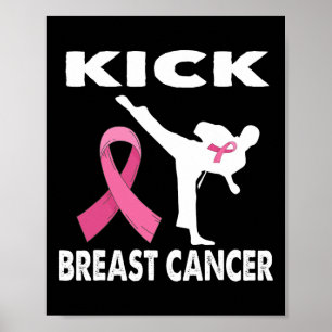 Karate Kick Breast Cancer Awareness Pink 1  Poster