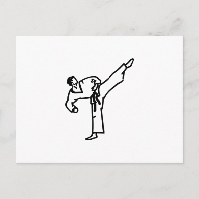 Karate Kick Postcard (Front)