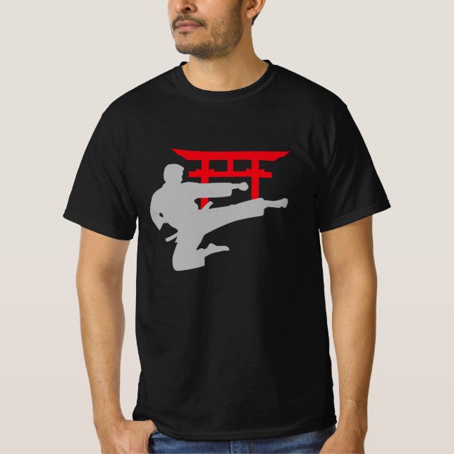 Karate Kick Torii Gate T-Shirt (Front)