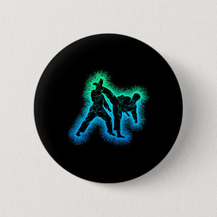 Karate Kickboxing Taekwondo Boys Children 6 Cm Round Badge
