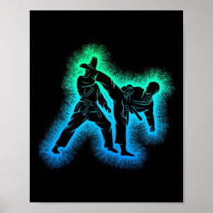 Karate Kickboxing Taekwondo Kids Boys  Poster