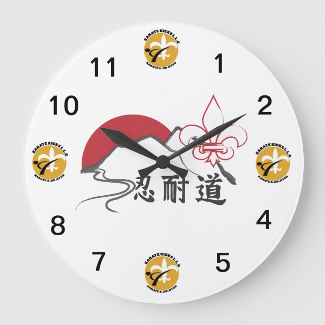 karate kicks clock (Front)