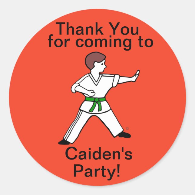 Karate Kid 11 customised Martial Arts stickers (Front)