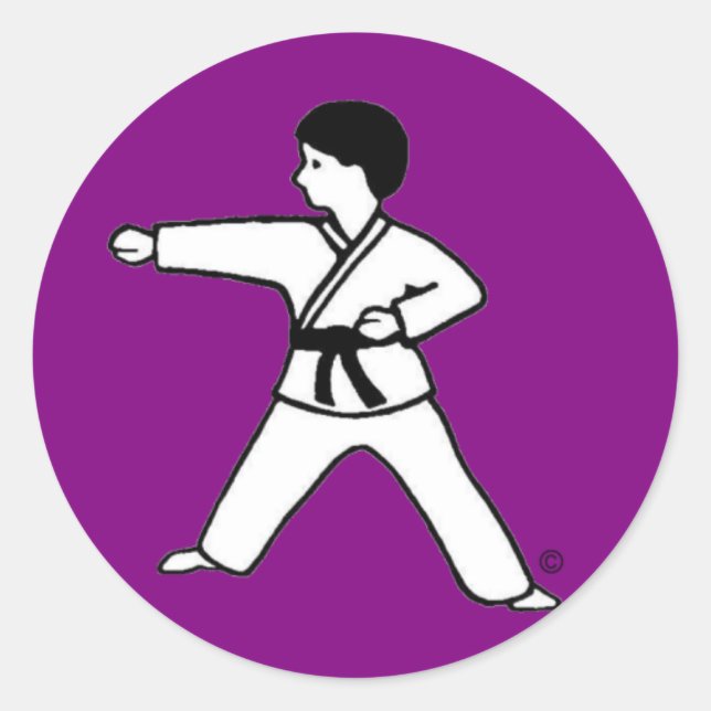 Karate Kid 1 purple stickers (Front)